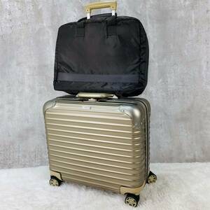 【美品】RIMOWA リモワ TOPAS トパーズ Business MW ビジネスマルチホイール 28L 機内持ち込み 4輪 TSAロック トローリー チタニウム 金色