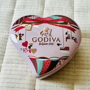 ☆ゴディバ GODIVA☆空き缶 ハート缶 チョコ缶 缶☆小物入れ☆ハート ピンク バレンタイン