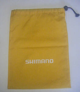 SHIMANO シマノ 巾着袋 黄色 ２７Ｘ３７ｃｍ　ナイロン素材