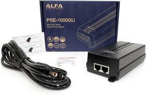 ALFA NETWORK ALFA PSE-1000GU 48V 30W ギガビット Giga PoEインジェクター IEEE802.3at/af対応　WAPM-1266R動作確認済み UL認証取得