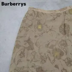 バーバリー バーバリーズ フレアスカート スカート 花柄 総柄 リネン混合