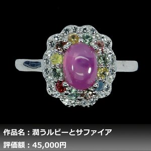 【1円新品】イケゾエガレ｜2.50ct 天然スタールビー&サファイア K14WG仕上リング 16号｜作家モノ｜本物保証｜NGL鑑別対応