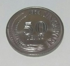 シンガポール◆50セントコイン（硬貨）◆1974年◆美品