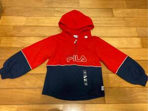 未使用 ★ FILA フィラ ハーフジップ スエット パーカー サイズ120 キッズ 子供 ★ E578