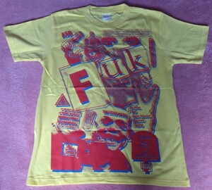 FUK Tシャツ 160サイズ (Youth L相当) 黄色 未着用品 HARDCORE PUNK CHAOS UK Noise CRUST ハードコアパンク ノイズコア GABBA クラスト
