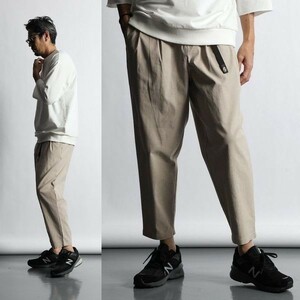 The DUFFER of ST.GEORGE WEBBING BELT WIDE PANTS：テーパード イージーワイドパンツ ベージュ サイズM 2022SS 22ss 定価12100円