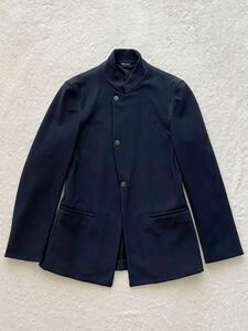 GIORGIO ARMANI size46 黒タグ イタリア製ブラックジャケット ブレザー スタンドカラー メンズ ジョルジオアルマーニ