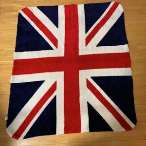 カバー マット ラグ イギリス国旗柄 縦120X横140cm アクリル 100% 日本製 用途いろいろ シートカバー 絨毯 中古品 美品 送料無料