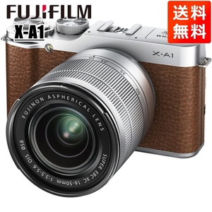 富士フイルム FUJIFILM X-A1 16-50mm レンズキット ブラウン ミラーレス一眼 カメラ 中古
