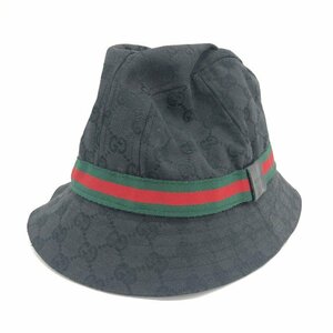 GUCCI　グッチ　GGキャンバス　シェリー　帽子　バケットハット　XLサイズ　030367.28867【CDAZ7048】