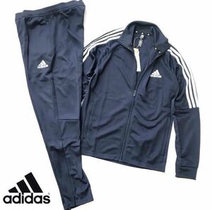 ◎067新品【メンズXXL】 紺ネイビー adidas アディダス 上下セット ジャージ セットアップ スリーライン オールシーズン トラックスーツ 