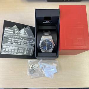 【TM0404】ティソ TISSOT PRX 1853 418 9QT T137410A 腕時計 現状稼働品 替コマ付き 保存箱付き 1円〜