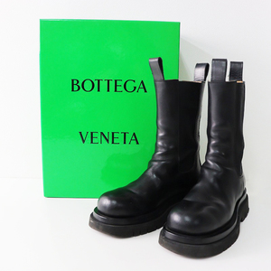 ボッテガヴェネタ BOTTEGA VENETA BV THE LUG BOOT ザ ラグブーツ 39/ブラック 黒 サイドゴア チェルシー レザー【2400013829069】