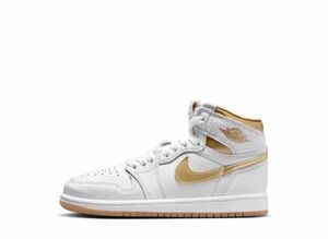 Nike PS Air Jordan 1 Retro High OG "White and Gold" 18.5cm FD2597-107