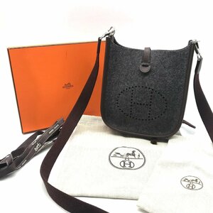 Hermes エルメス エブリン TPM フェルト SV金具 U刻印 ショルダー バッグ グレー k995