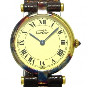 Cartier(カルティエ) 腕時計 マストヴァンドーム ヴェルメイユ レディース シルバー925/リザードベルト ライトイエロー