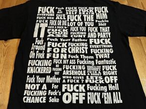 00s FUCK Tシャツ USA製生地 ファック ジョーク エロ Fワード What A Fucking Great Shirt