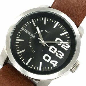 ディーゼル クォーツ 腕時計 DZ-1513 ブラック文字盤 稼働品 メンズ 純正ベルト ファッション小物 DIESEL