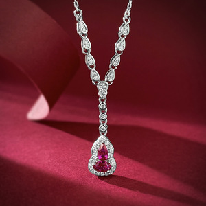 レディース ネックレス ペンダント 高級 超綺麗 アクセサリー 宝石 豪華絢爛 ピンク 人工ダイヤ 925シルバー 母の日ギフト cb38