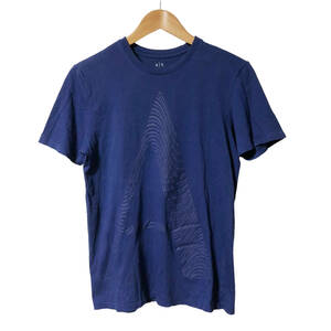 ARMANI EXCHANGE アルマーニエクスチェンジ Tシャツ ロゴ XS ネイビー 半袖 AX メンズ A7