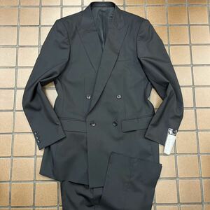 新品☆お買い得【A4 S相当★超軽量タイプ】4Bダブルスーツ 礼服 メンズスーツ ブラックフォーマル 背抜き 冠婚葬祭 喪服 黒 セットアップ