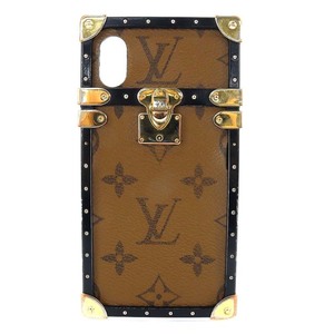 ルイヴィトン LOUIS VUITTON モノグラム リバース アイ・トランク IPHONE X XS スマホケース 茶色 ブラウン M62619