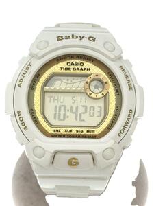 CASIO◆クォーツ腕時計・Baby-G/デジタル/ステンレス/WHT/WHT/SS