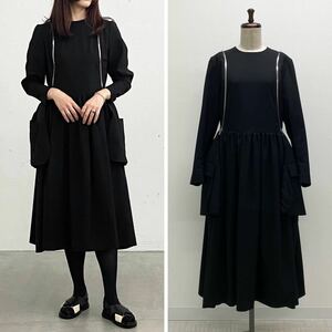 22aw noir kei ninomiya COMME des GARCONS ノワール ケイニノミヤ コム デ ギャルソン ZIP ONE PIECE 2way ジップ ワンピース size S (71