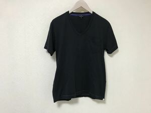 本物ポールスミスPaulSmithPSコットンVネックポケット半袖Tシャツスーツ黒ブラック旅行トラベルビジネスメンズS