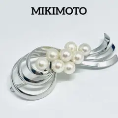 美品✨MIKIMOTO ミキモト　パール　ピンブローチ  コサージュ　ケース付き