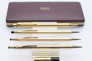 CROSS クロス SHEAFFER シェーファー ボールペン シャープペン ケース付 4本セット ■23796