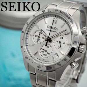 720　SEIKO セイコー時計　クロノグラフ　メンズ腕時計　箱付き　スモセコ