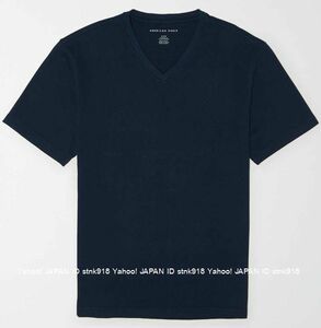 〓アメリカンイーグル/US XL/AE Super Soft アイコン V-ネックTシャツ/R.Navy