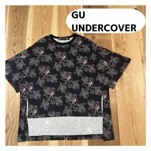 GU UNDERCOVER ジーユー アンダーカバー 半袖 Tシャツ 総柄 魔女 ディズニー スリットチュニック レディース サイズM 玉mc1712