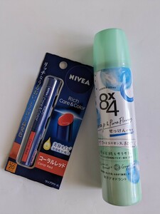 【新品】NIVEA 8X4制汗デオドラント＆リップクリーム　送料無料