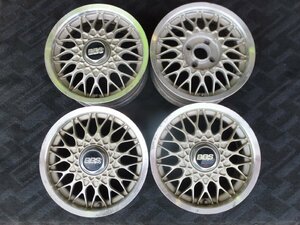 【中古・現状販売・ジャンク品】BBS RG036　6.0J-14 4/100 +40　　 14インチ ホイール4本セット　センターキャップ１枚欠品