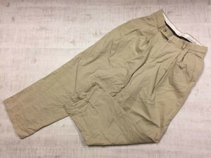 ヴァンヒューゼン VAN HEUSEN FLEX アメカジ オールド レトロ 古着 ワイド チノパンツ ボトムス メンズ 2タック ベージュ