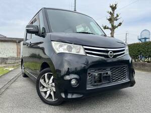 走行浅い５万㎞台☆超美車☆車検２年満タン　ルークスハイウェイスター　DVDナビ　電動スライドドア　ETC　スマートキー純正アルミホイール