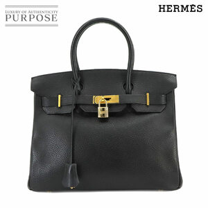 エルメス HERMES バーキン30 ハンド バッグ アルデンヌ ブラック □E刻印 ゴールド 金具 Birkin 30 90228593