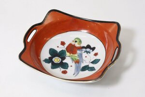 オールドノリタケ インコの図 手付き皿 M-JAPAN印 1918年-1941年頃 / Noritake プレート 絵皿