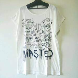 ★ホワイト レディース F 黒夢 清春 SXXX WASTED MEXICAN TATTOO Tシャツ KUROYUME KIYOHARU SADS サッズ