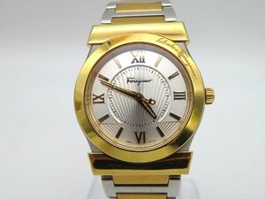 1円◆稼働◆ フェラガモ シルバー クオーツ ユニセックス 腕時計 Ｍ17201