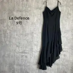 『La Defence』(9号)カップ付きフリルワンピースドレス/黒