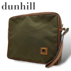 良品　dunhill ダンヒル　s59 クラッチバッグ　ナイロン　カーキ