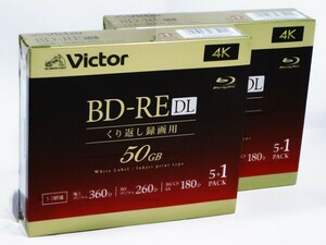 ■　ビクター　ビデオ用　2倍速 BD-RE DL　50GB　6枚パック　２個セット　(VBE260NP6J5)