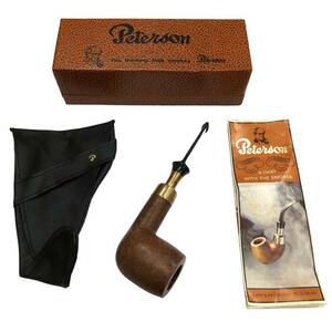 ピーターソン パイプ 金具 PETERSON Dublin 喫煙具 コレクション 箱 ケース付き ウッド ゴールドカラー