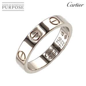 カルティエ Cartier ミニラブ #48 リング K18 WG ホワイトゴールド 750 指輪 Mini Love Ring 90225372