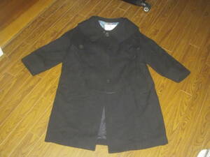 【TSUMORI CHISATO】ツモリチサト 変形襟 コート 黒 ウール 2 ブラック（中古美品）