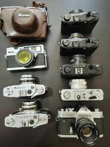 フィルムカメラヤシカ×5点／リコー×３点おまとめ８点動作未確認現状渡し