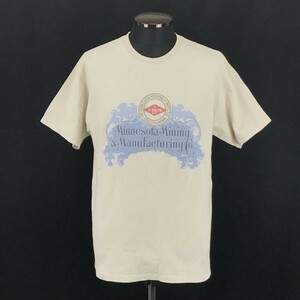 jerzees/ジャージーズ★半袖Tシャツ【メンズM/ベージュ×ブルー】◆BG287